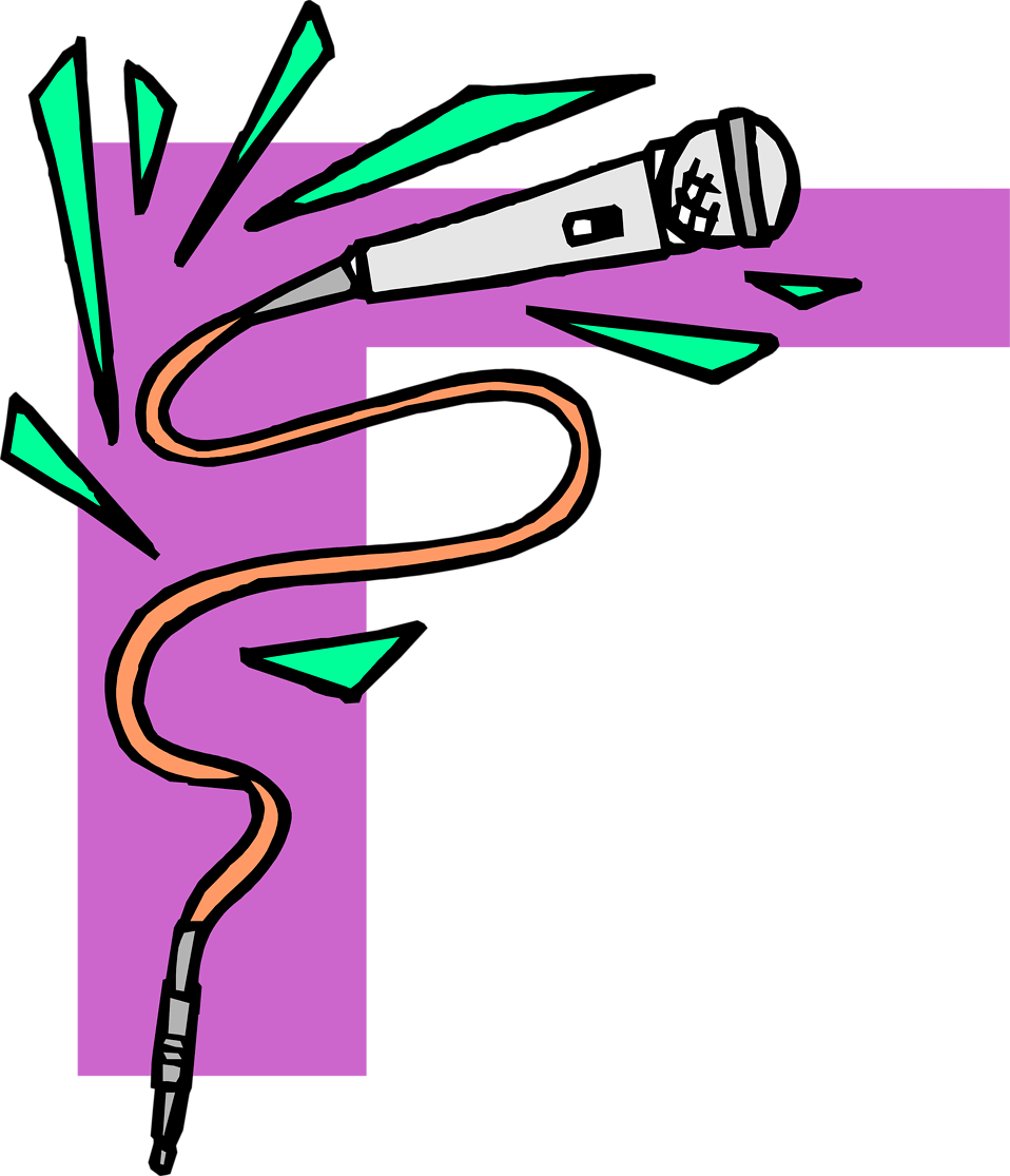 Microphone Clipart Border - Microphone Frame Png (958x1115)
