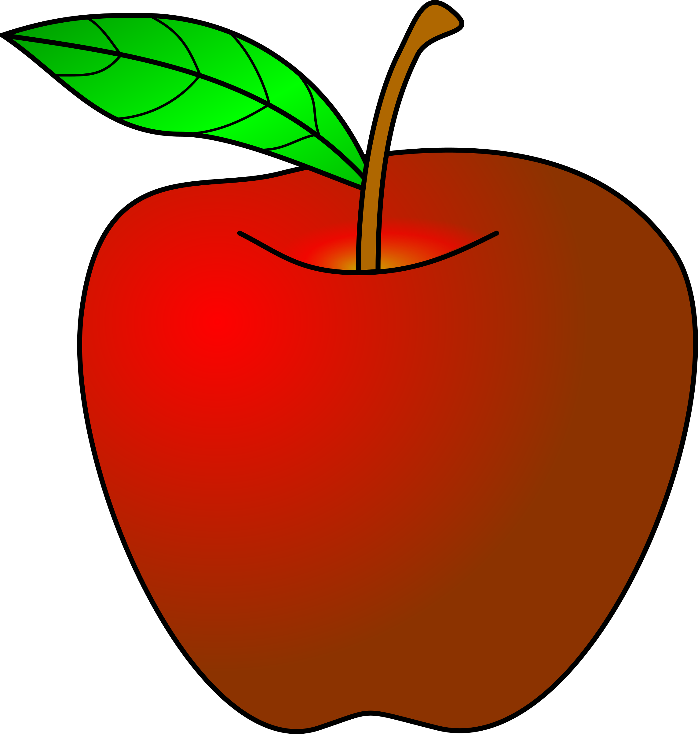 Food Clipart Clear Background - Apple Clipart (2285x2400)