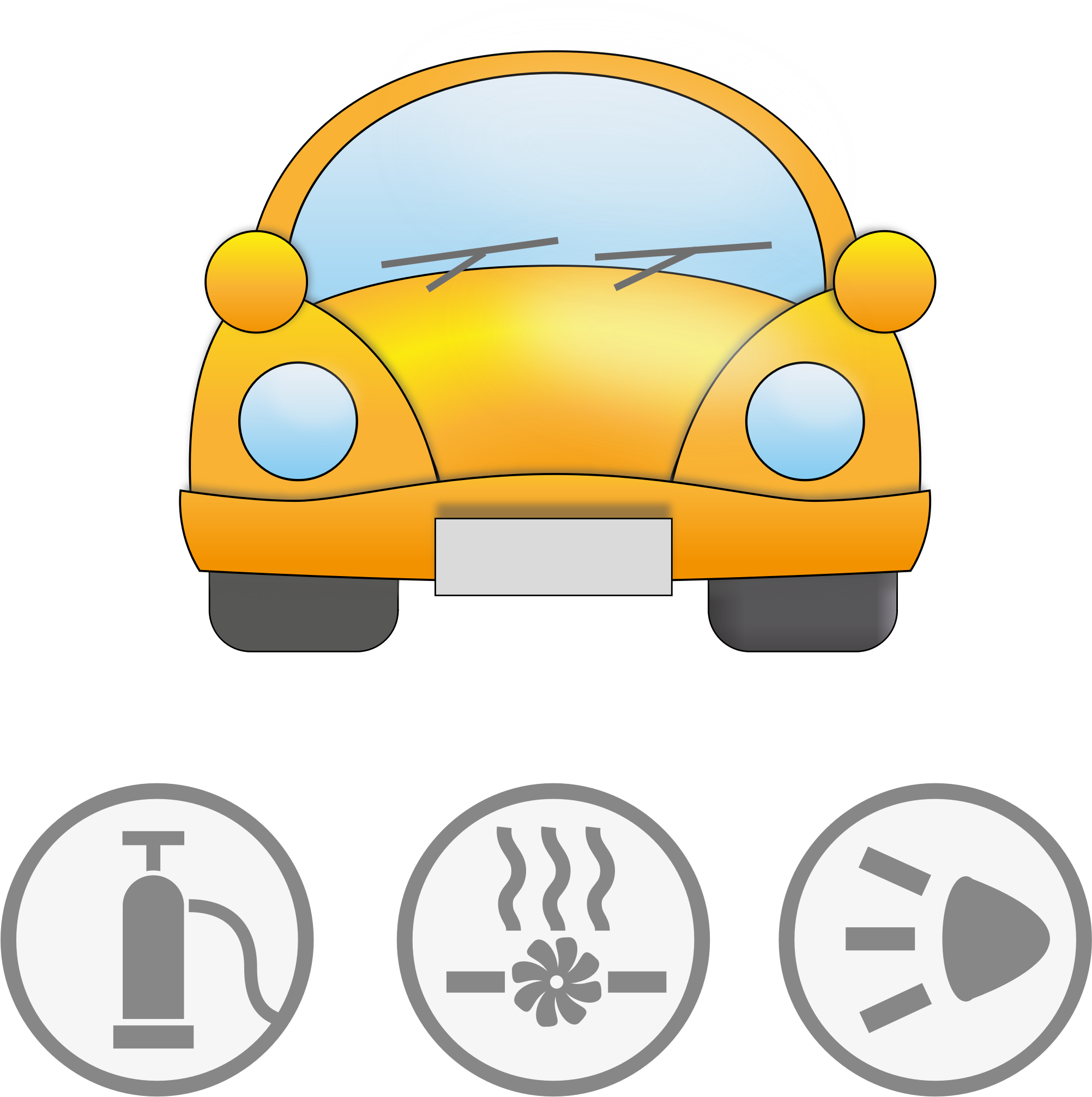 Big Image - Yellow Car Clipart (2003x2011)