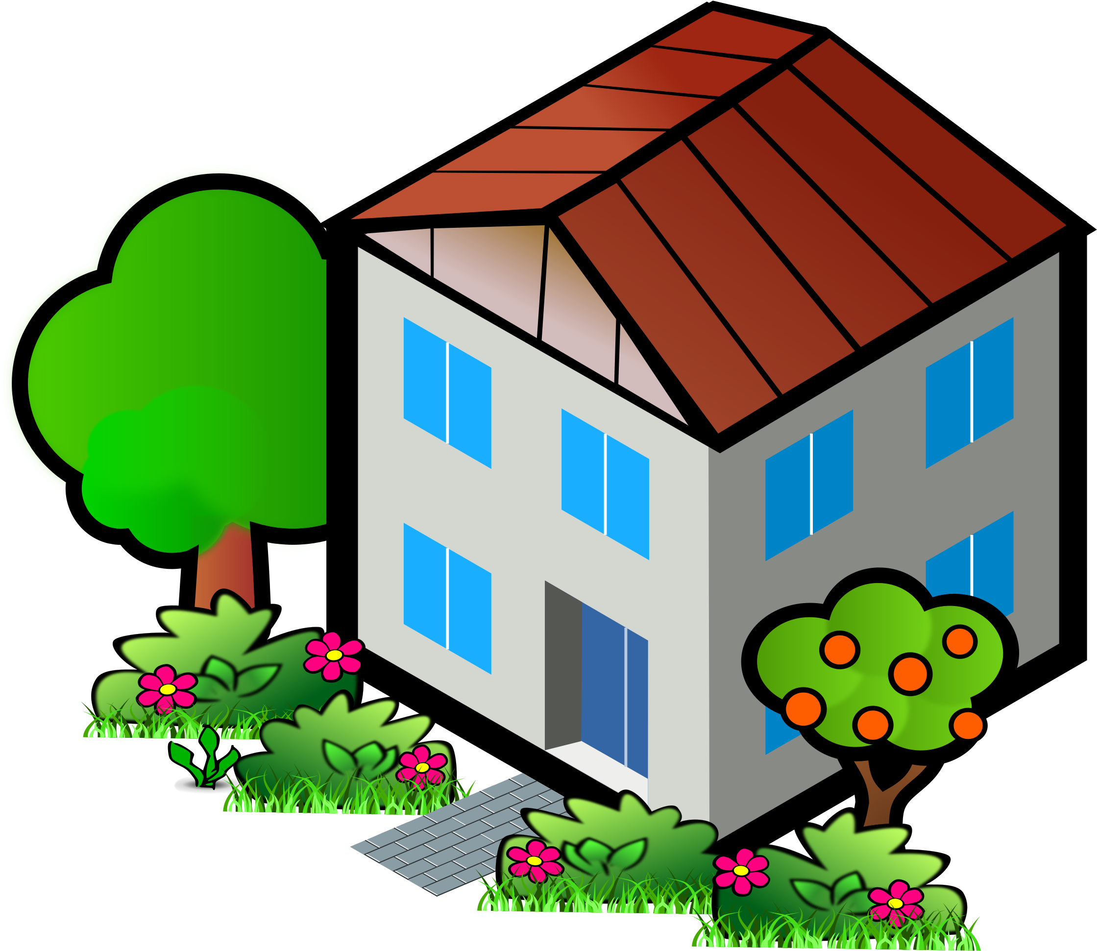 House Clipart No Background Clip Art Library - คลิป อาร์ต บ้าน (2400x2104)