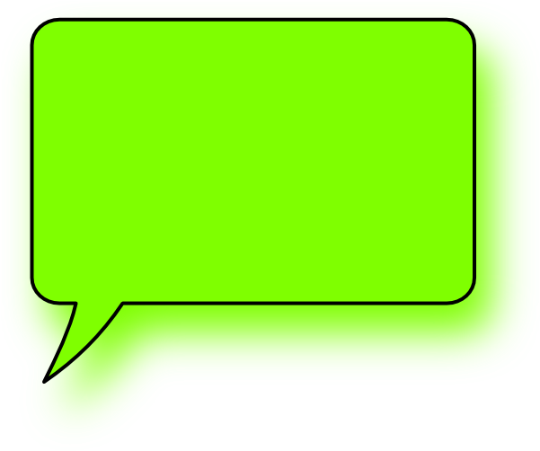 Square Speech Bubbles - Green Text Bubble Png (600x511)