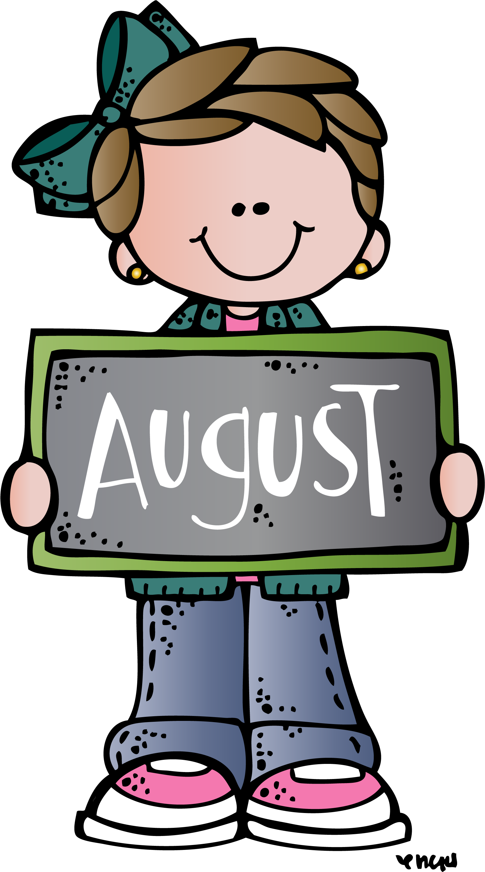 August Mel - Melonheadz Clipart August (1715x3000)
