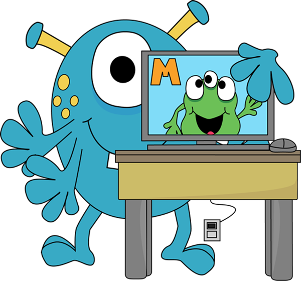 Monster With A Computer - Monster With A Computer (600x560)
