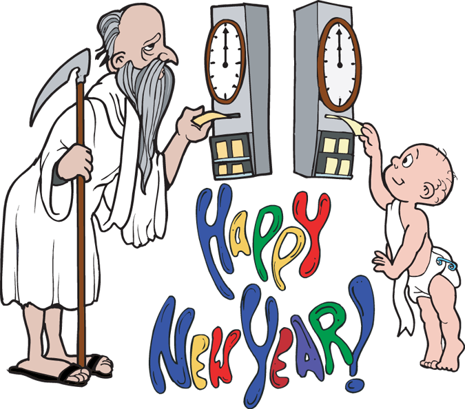 Majestic Father Time Clip Art Clipart Collection Happy - Father Time New Year (675x594)