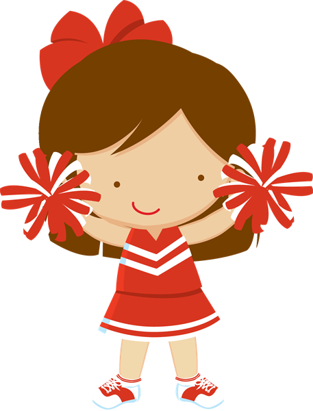 Cheerleader Party, Png, Cubbies, Face Paintings, Clip - Lider De Torcida Desenho Png (457x600)