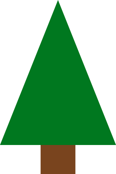 Triangle Christmas Tree Clipart (396x594)