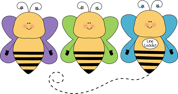 Bee Line Leader Clip Art - Line Leader Clipart (600x319)