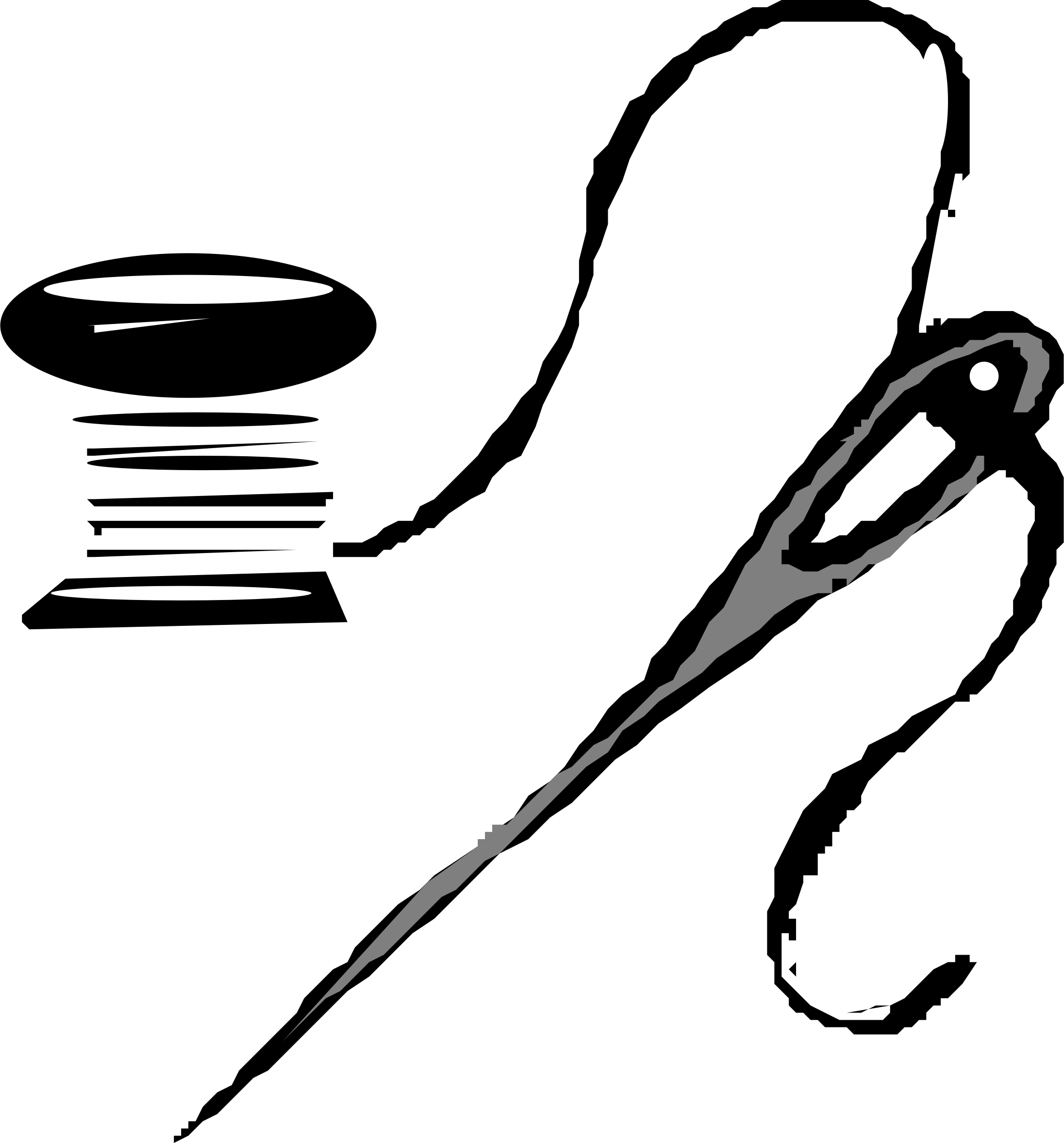 Big Image - Needle And Thread Clip Art (2220x2385)