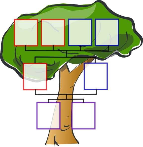 Totetude Family Tree Two Kids Clip Art - Family Tree Of 8 (576x595)