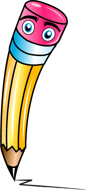 Cartoon Pencil - - Pencil Cartoon Clipart (285x624)