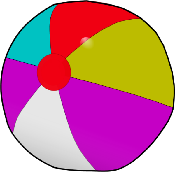 Beach Ball Vector Clip Art - Beach Ball (600x590)