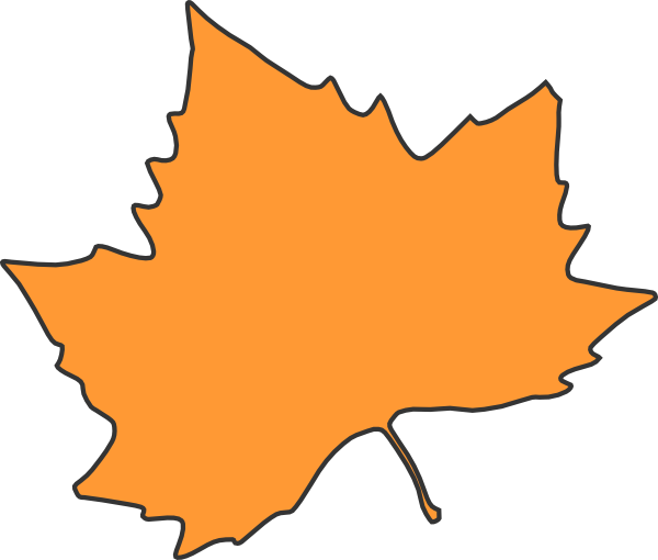 Maple Leaf Clipart Orange - Grape Leaves (600x510)