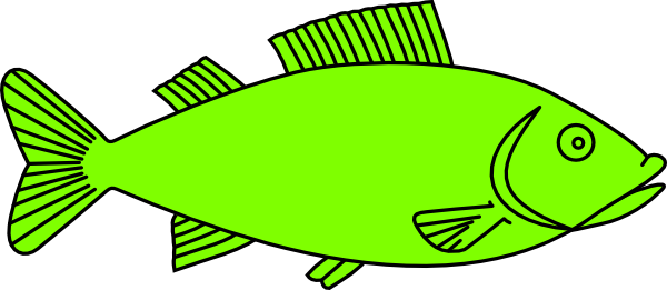 Fish Clip Art - Fish Clipart Black And White (600x261)