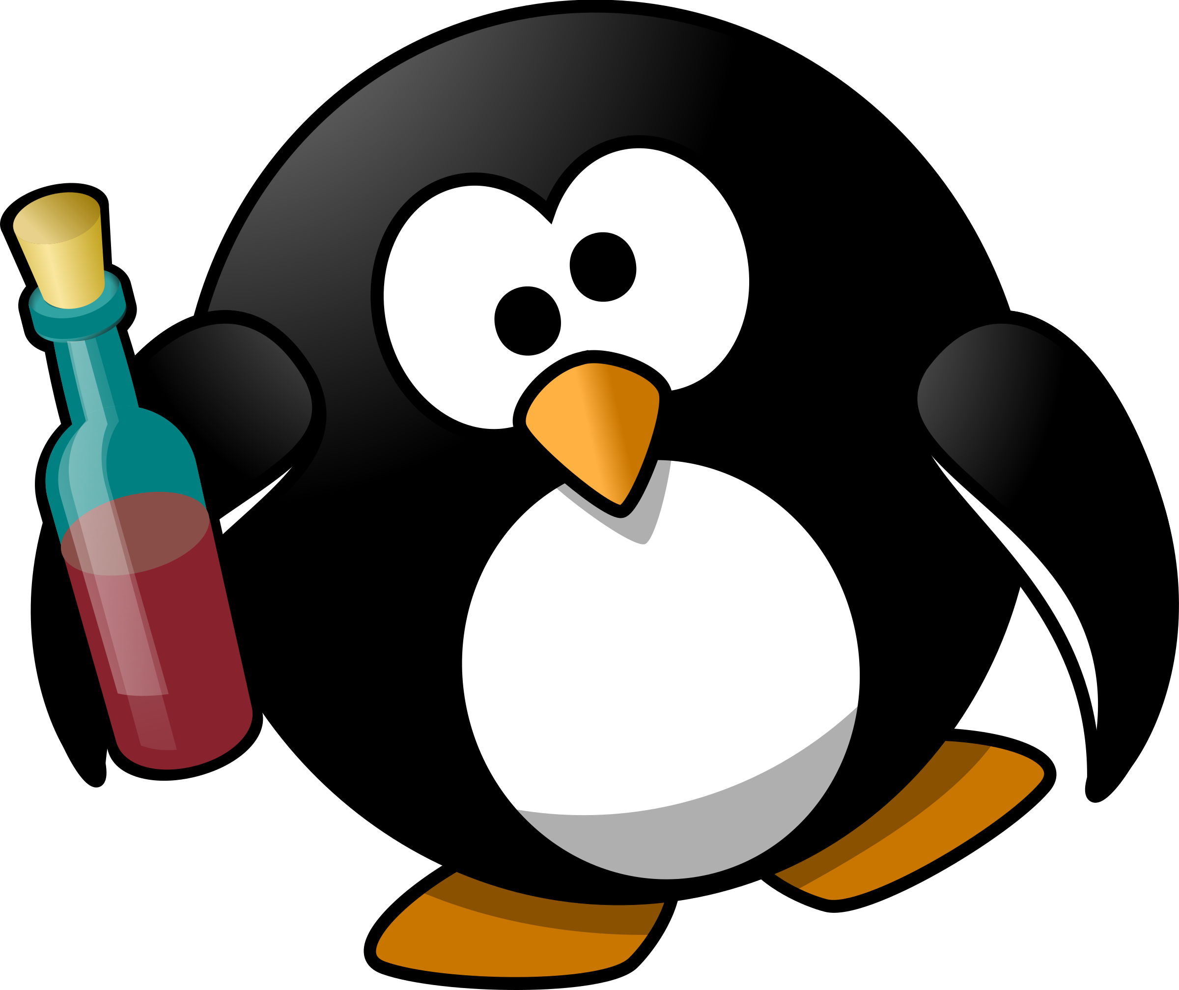 Big Image - Drunk Penguin (2500x2099)