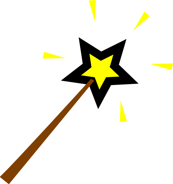 Magic Wand Clipart (564x599)