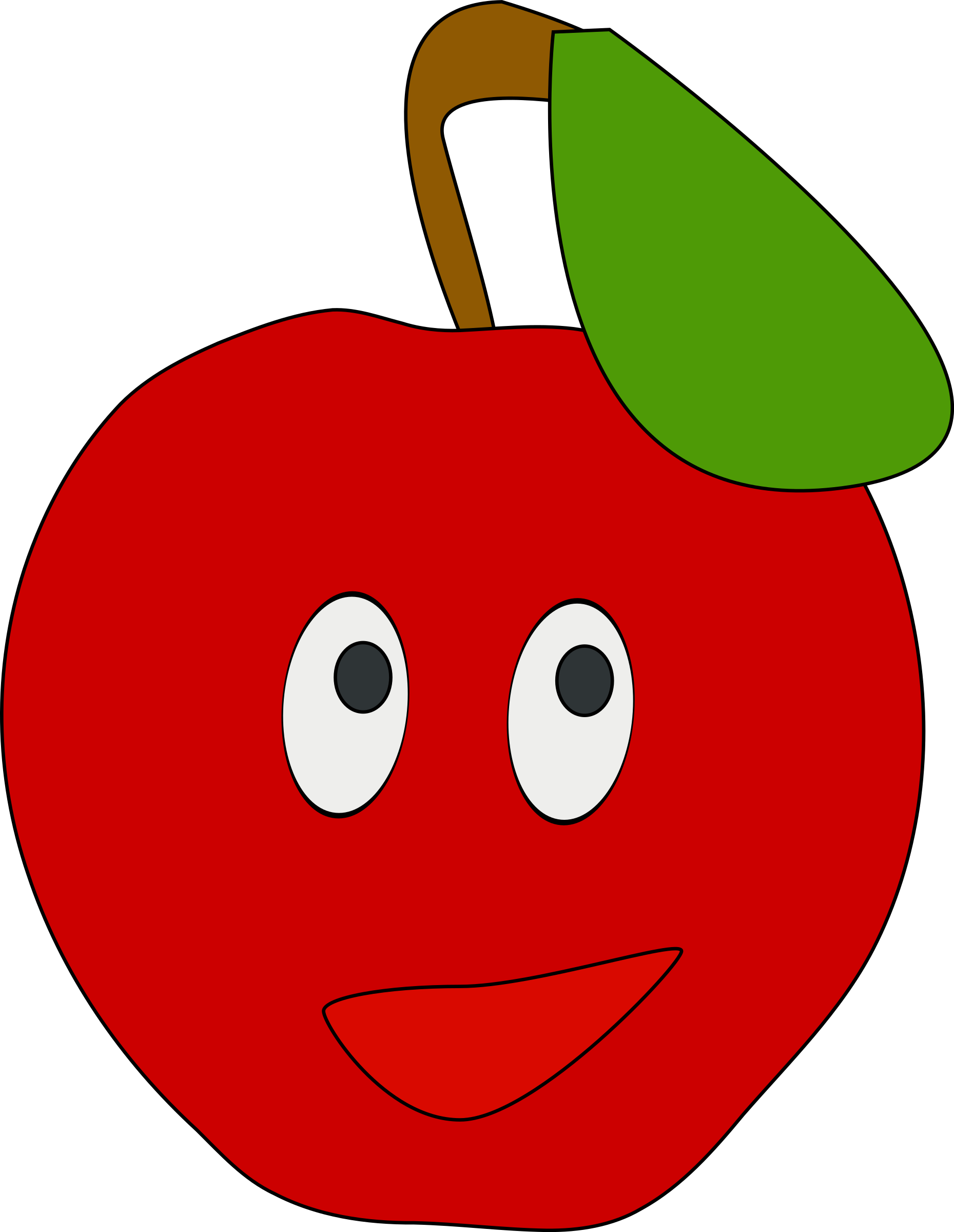Big Image - Apple Clip Art (1859x2400)