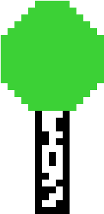 Birch Tree Lvl - Pixel Planet Png (290x480)