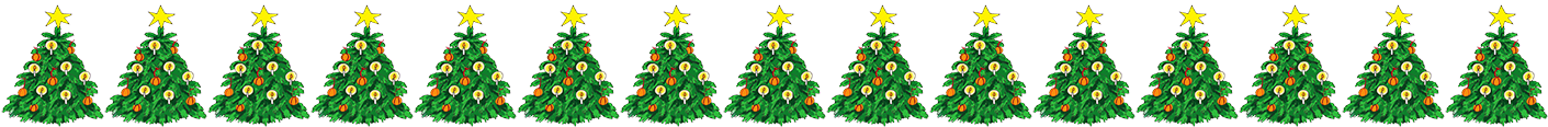 Christmas Tree Border - Christmas Tree Border (1476x145)