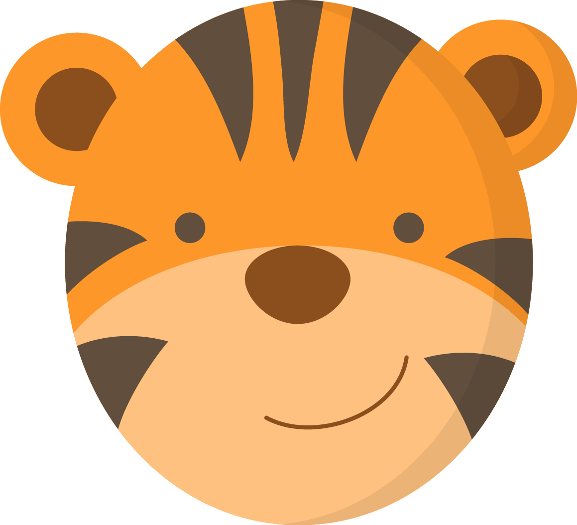 Tiger Clipart Jungle Animal - Zoo Animal Faces Clipart (1159x1054)