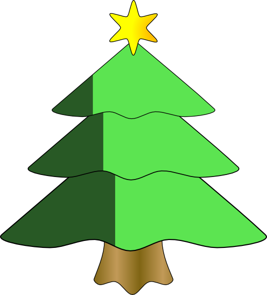 Xmas Tree Clipart (540x595)