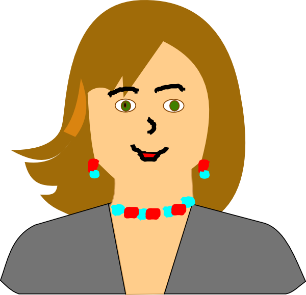 Brown Hair Clipart Teacher Face - Head Teacher Clip Art (600x579)