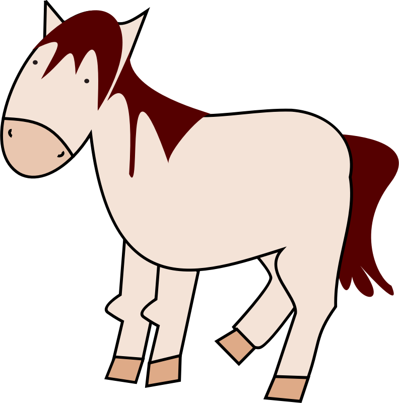Free Horse Clip Art Clipartzo - Brown Horse Shower Curtain (792x800)