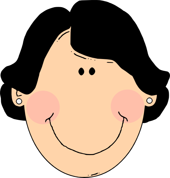 Latina Woman Clip Art - Grandma Cartoon Brown Hair (570x597)