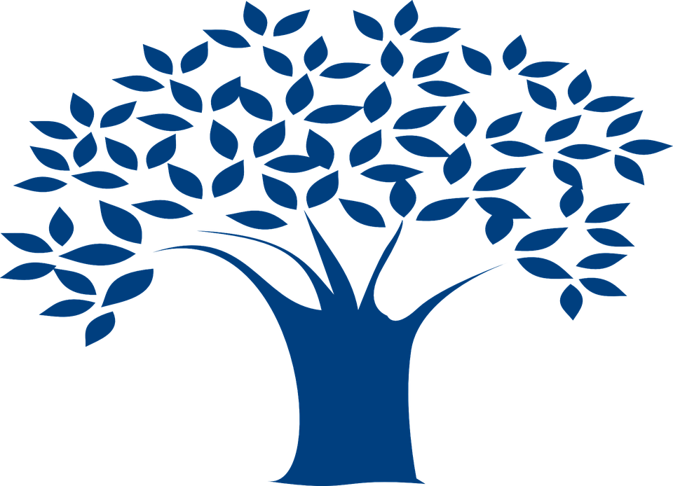 Tree Branches Leaves Blue Nature Design Floral - Tree Branches Leaves Blue Nature Design Floral (960x694)