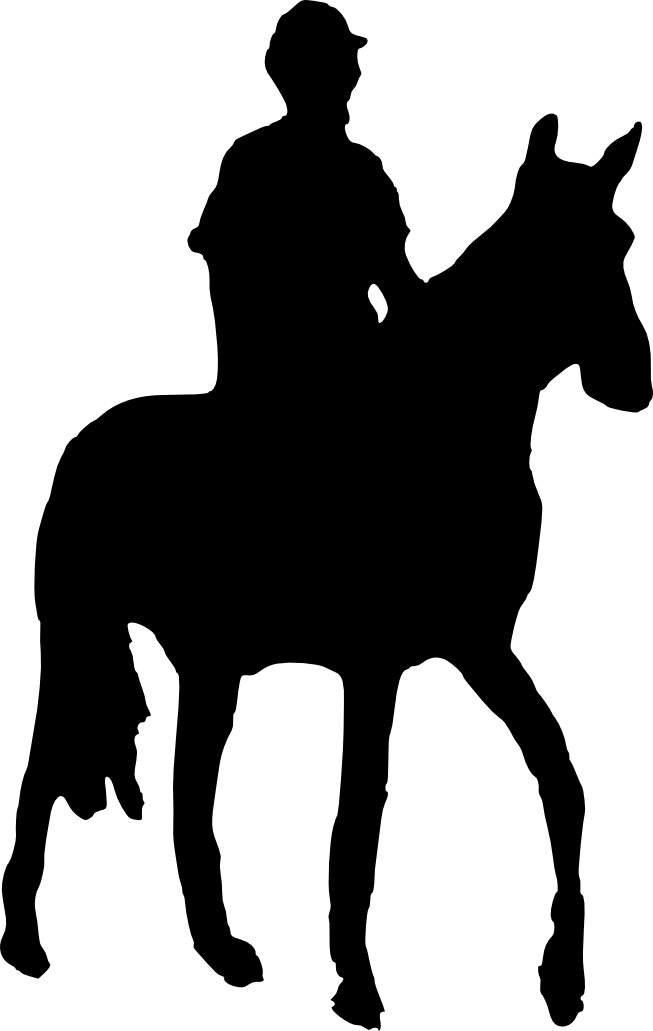 Western Horse And Rider Silhouette - Man On Horse Silhouette (653x1031)