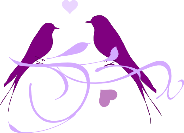 Spring - Birds - Clipart - Clip Art Love Birds (600x432)