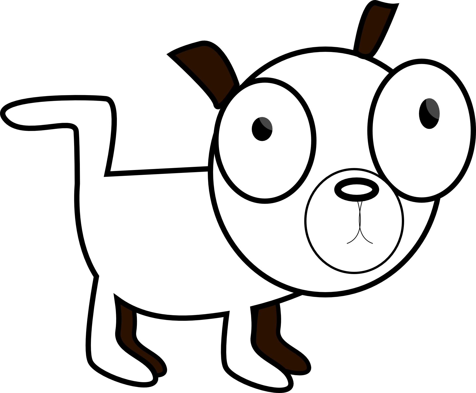Dog Black And White Clip Art Black And White Puppy - Funny Dog Clipart Black And White (1979x1632)