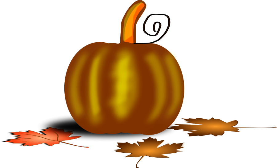 2010 Thanksgiving Clip Art Clipart, Vector Clip Art - Herbst-fall-kürbis-blätter Postkarte (900x548)