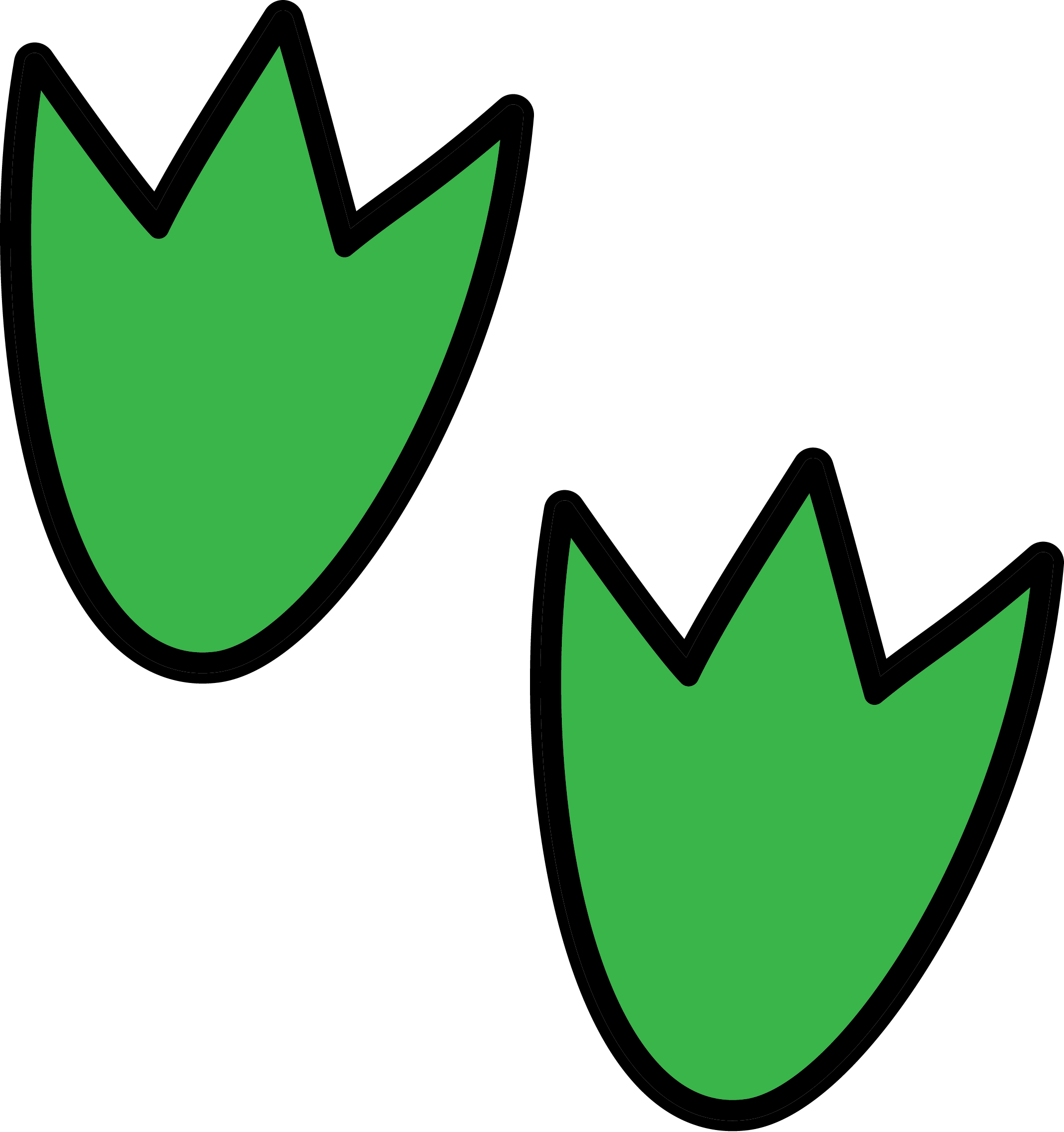Dinosaur Footprints C - Cartoon Dinosaur Footprints (2142x2279)