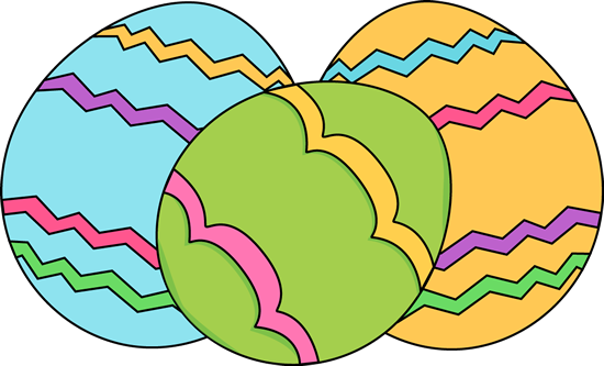 Three Easter Eggs - Easter Clip Art Free (550x333)