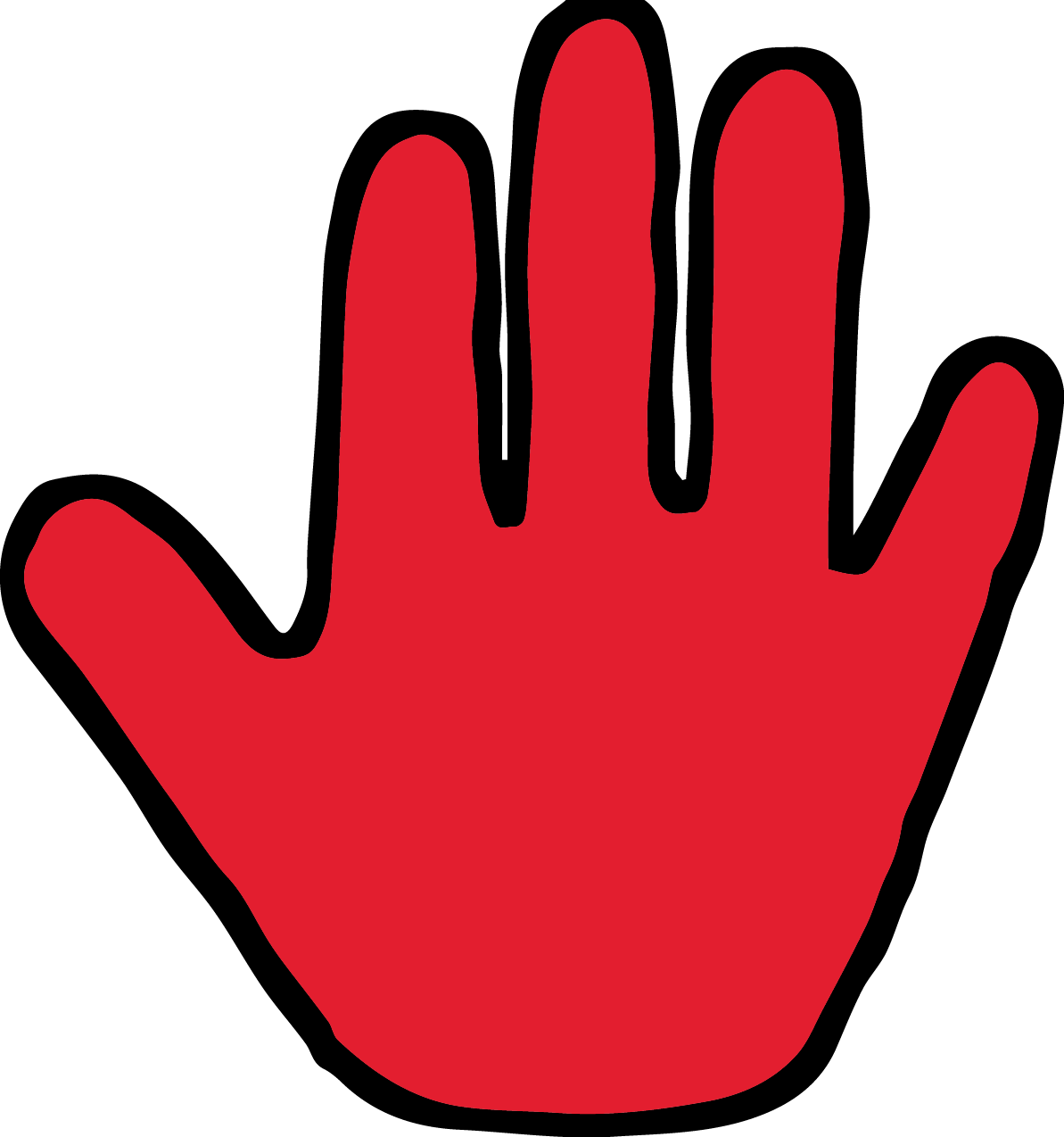 Children Handprint Outline Clip Art Library - Children Handprint Outline Clip Art Library (1193x1274)