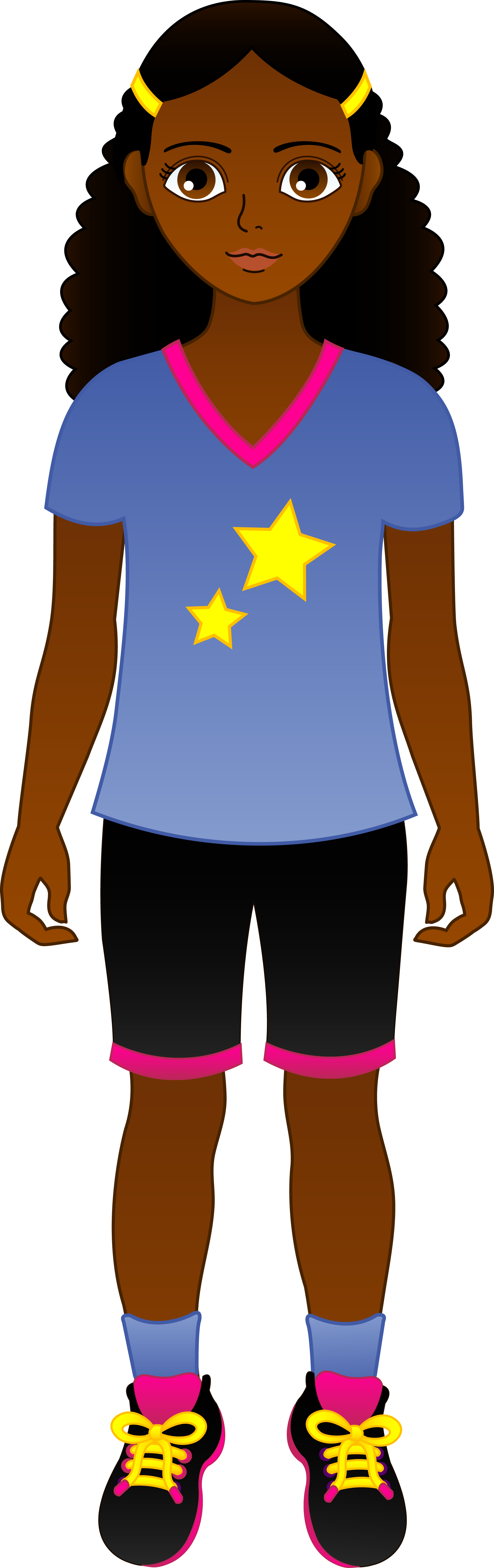 Black Girl Clipart - Little Black Girl Cartoon (1988x6316)