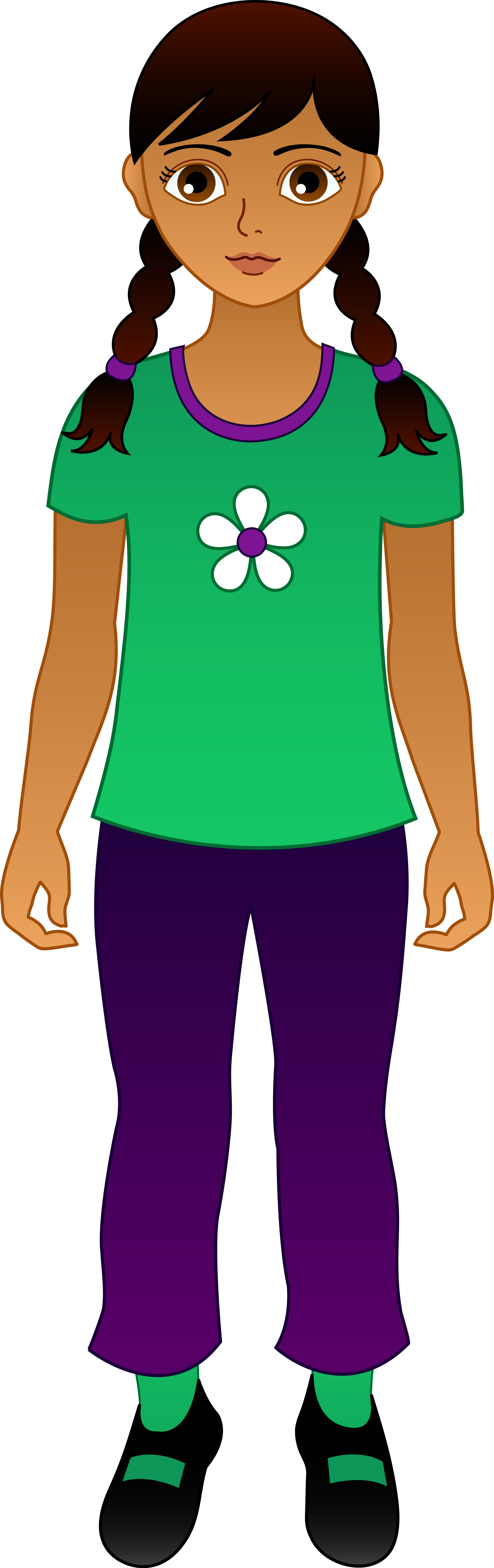 Free Testing Cliparts, Download Free Clip Art, Free - Cartoon Girl With Brown Hair (1988x6307)