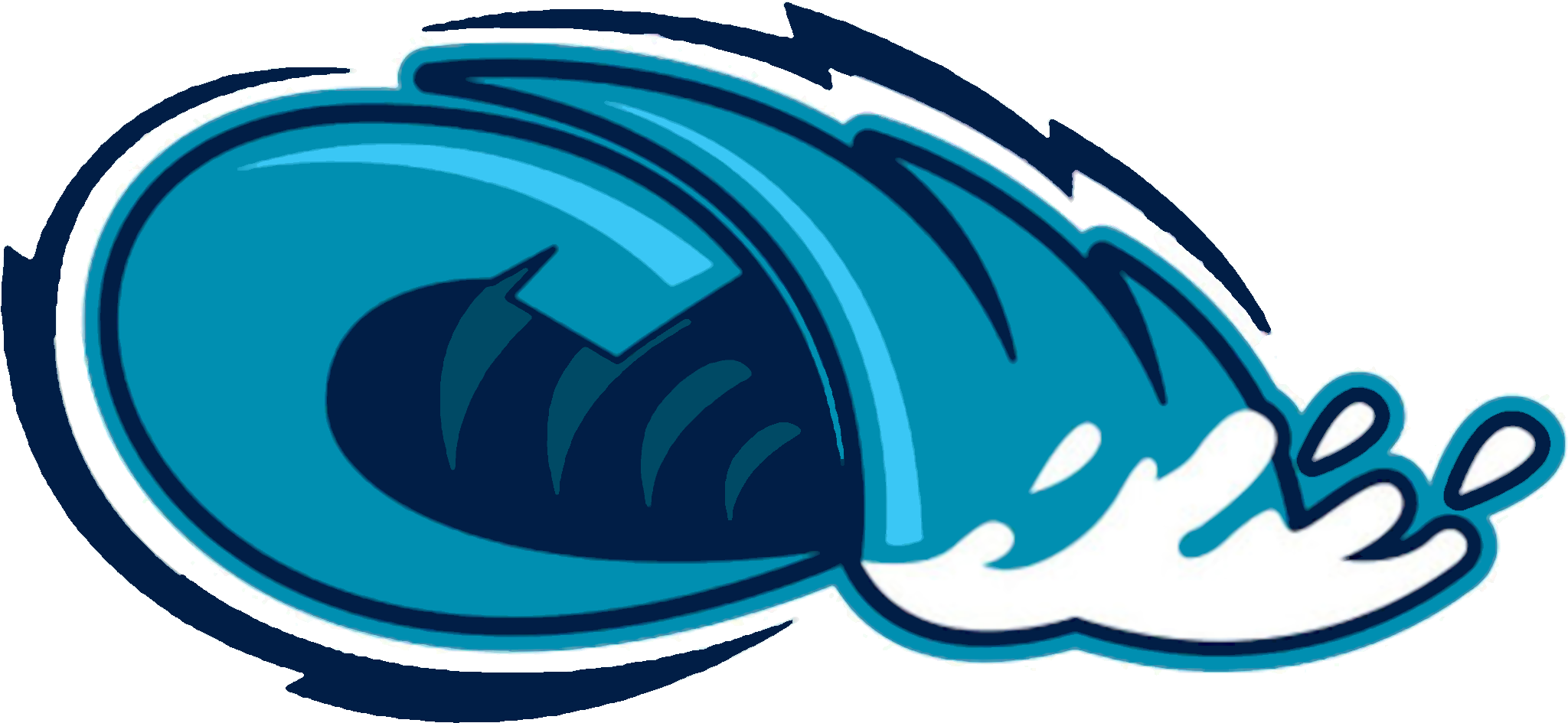 Beach - Tidal Wave Clip Art (2343x1204)