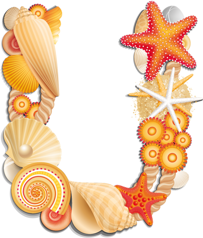 Beach Letter U - Beach Letters Transparent (696x800)