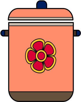 Cup Tall Pot - Clip Art (349x480)
