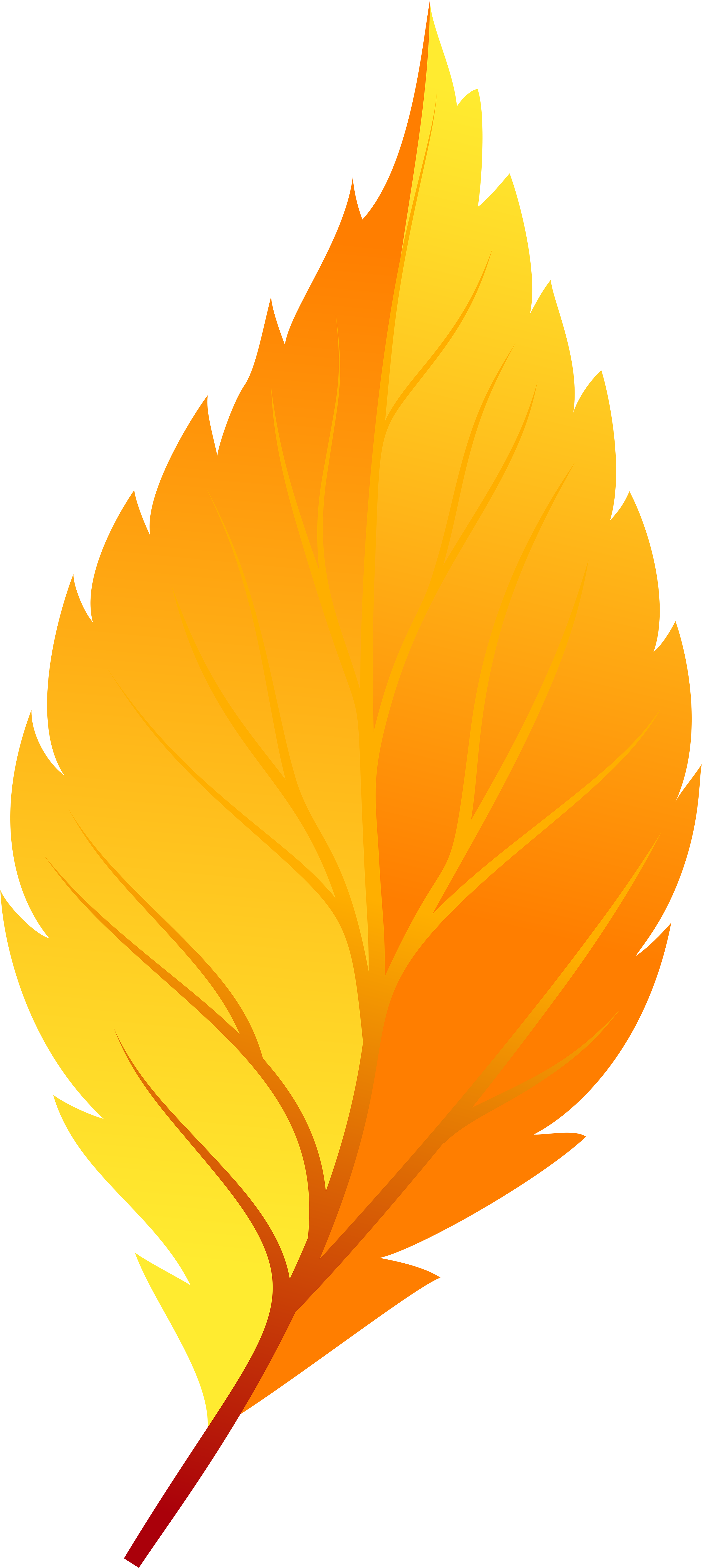 Yellow Autumn Leaf Png Clip Art - Clip Art (2741x6000)