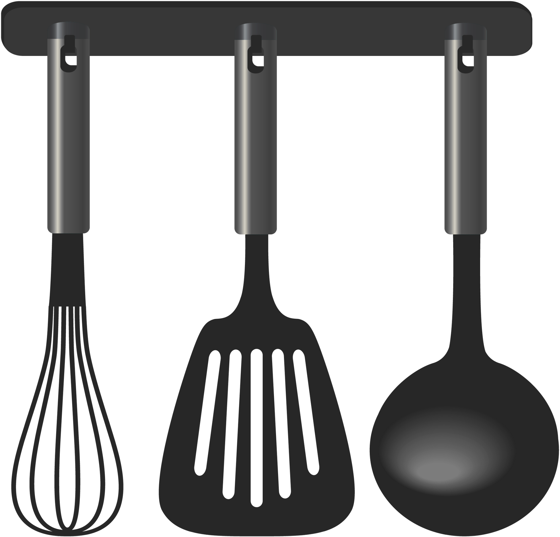 Chef Knife Clip Art Kit - Kitchen Utensils Clipart Png (2032x1945)
