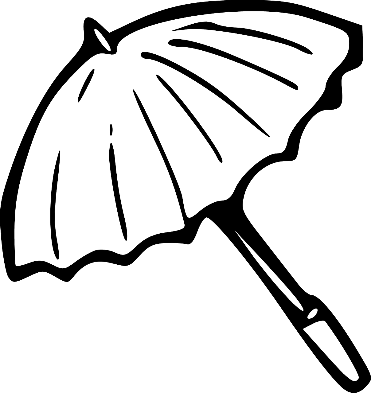 Umbrella Black And White Beach Umbrella Clipart Black - Gilmore Girls, You Jump I Jump Mugs (1208x1280)