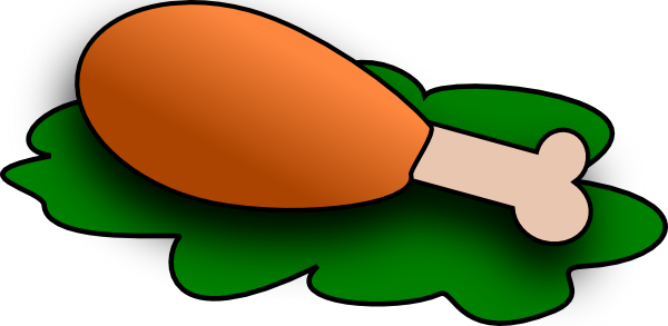 Clip Art Food Free Clipart - Clip Art Chicken Food (600x293)