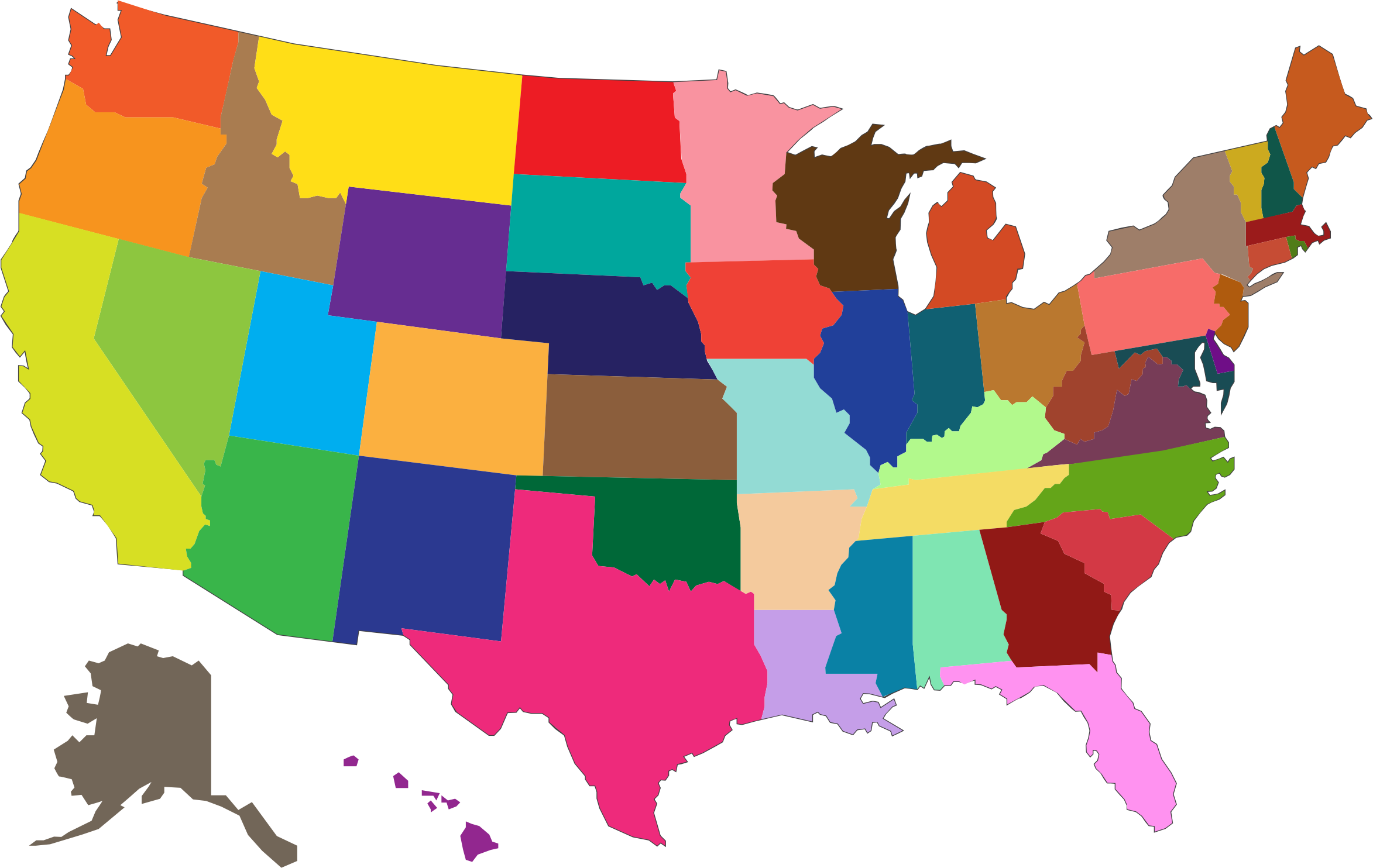 Clipart Of United States Top 65 Clip Art Free Image - United States Map Png (2346x1484)