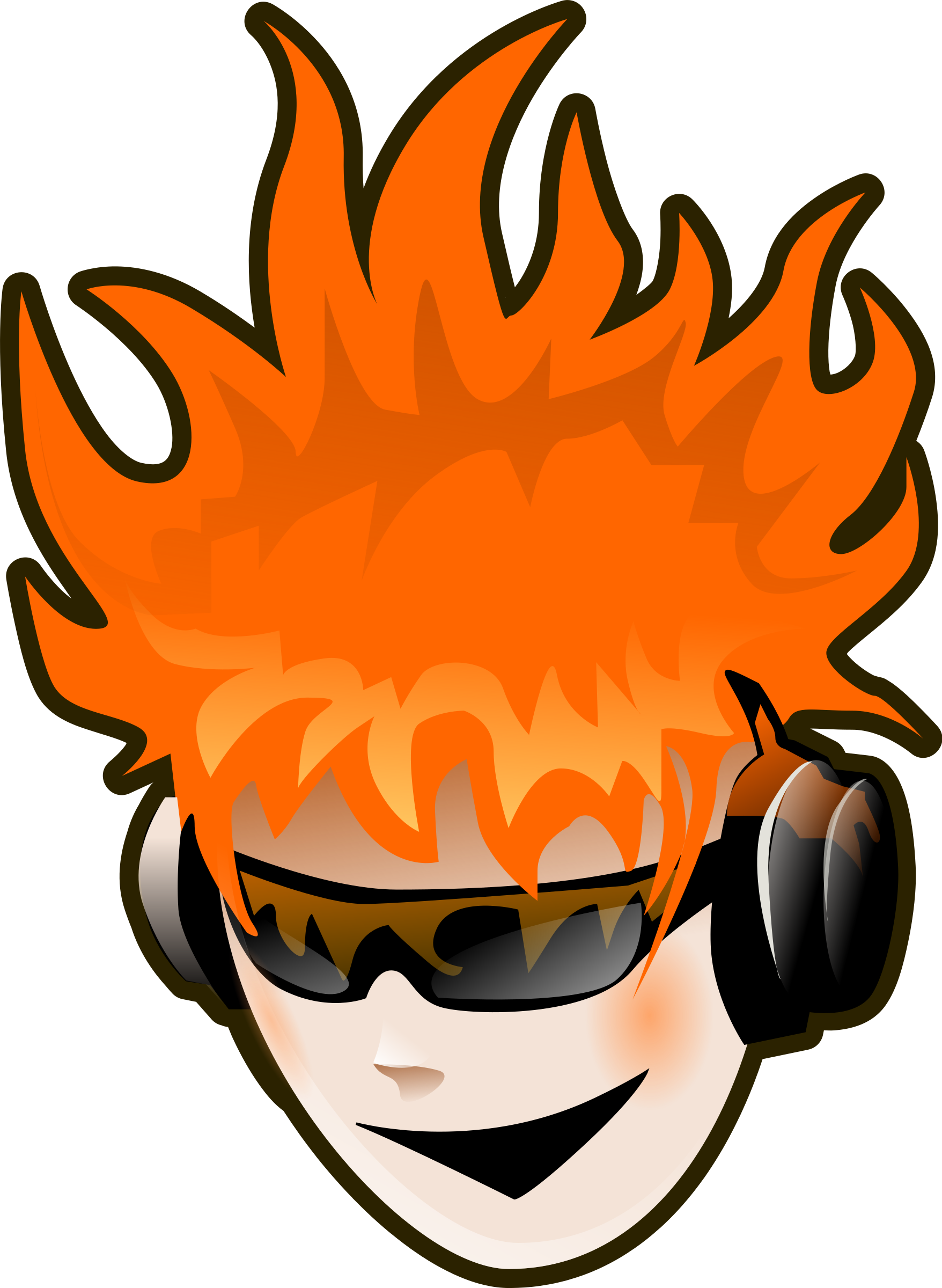 Listen To Music Clip Art At Clker - Animated Listening To Music (1756x2400)