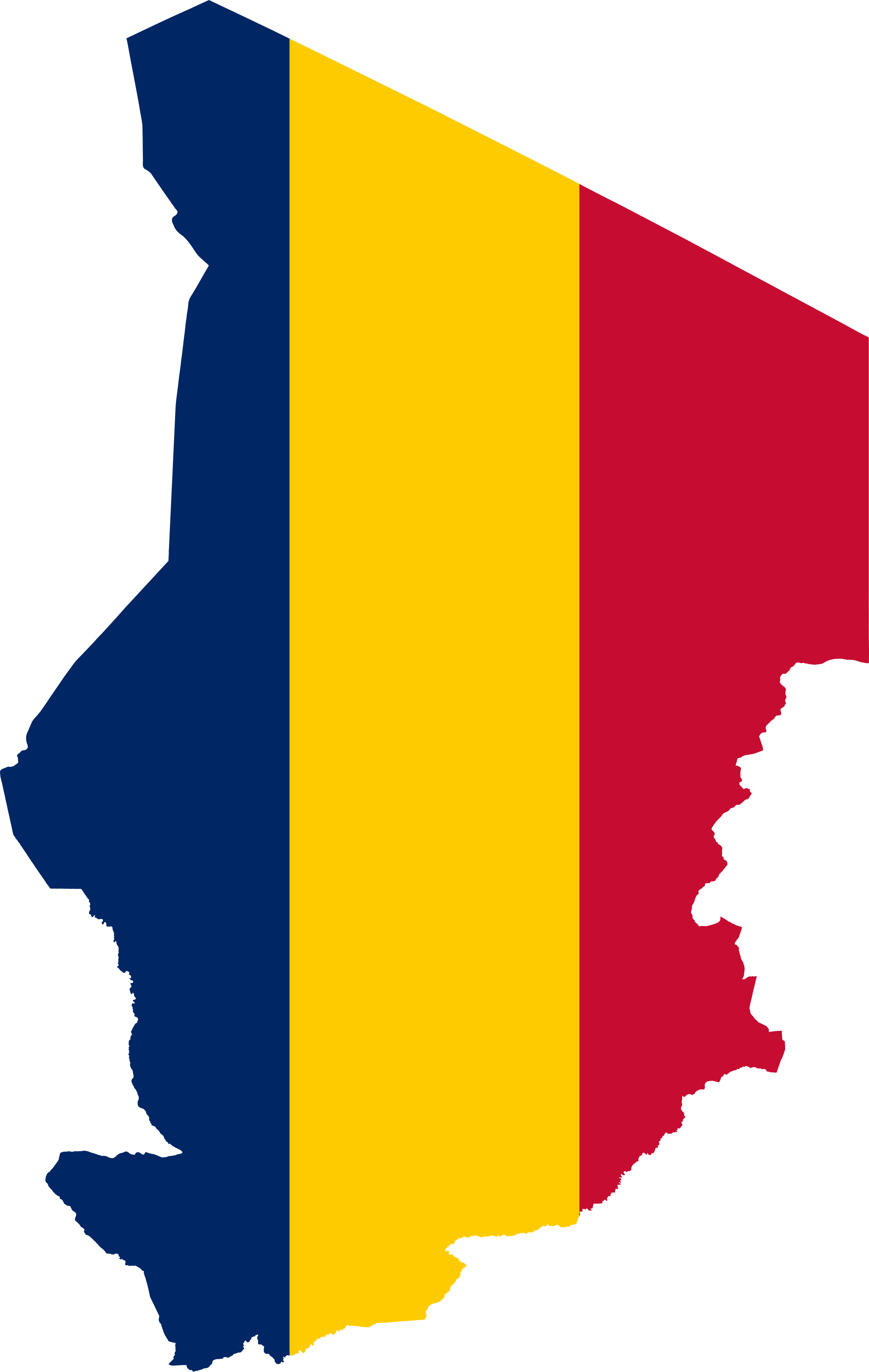 Flag Map Of Chad Drapeau Bandiera Bandeira Flagga Flagartist - Chad Flag Map (2000x3156)