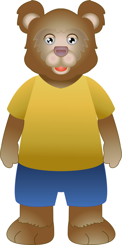 Baby Bear Clipart Free Clip Art Fantasy Sci Fi Fables - Baby Bear From Goldilocks (519x1040)