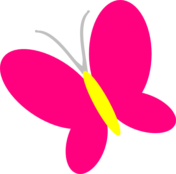 Pink Butterfly Clipart Clipart Panda - Clip Art Butterfly Pink (600x592)