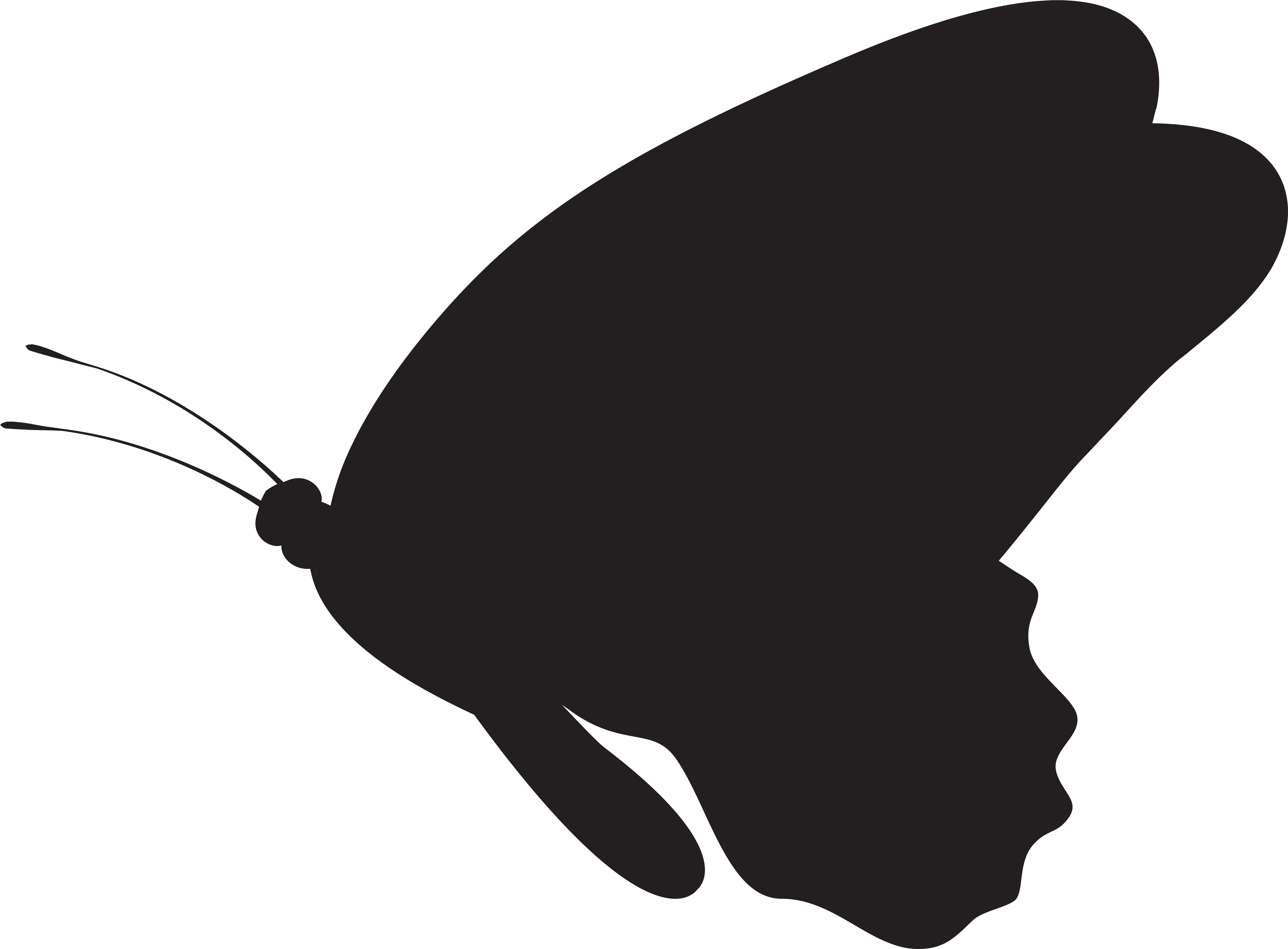 Butterfly Silhouette Png Clip Art Imageu200b Gallery - Butterfly Silhouette Clip Art (8000x5930)